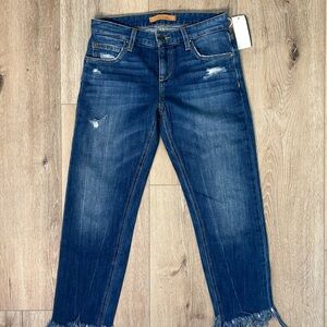 Joe's Jeans Blue Ankle Cropped Denim with Vintage Fading